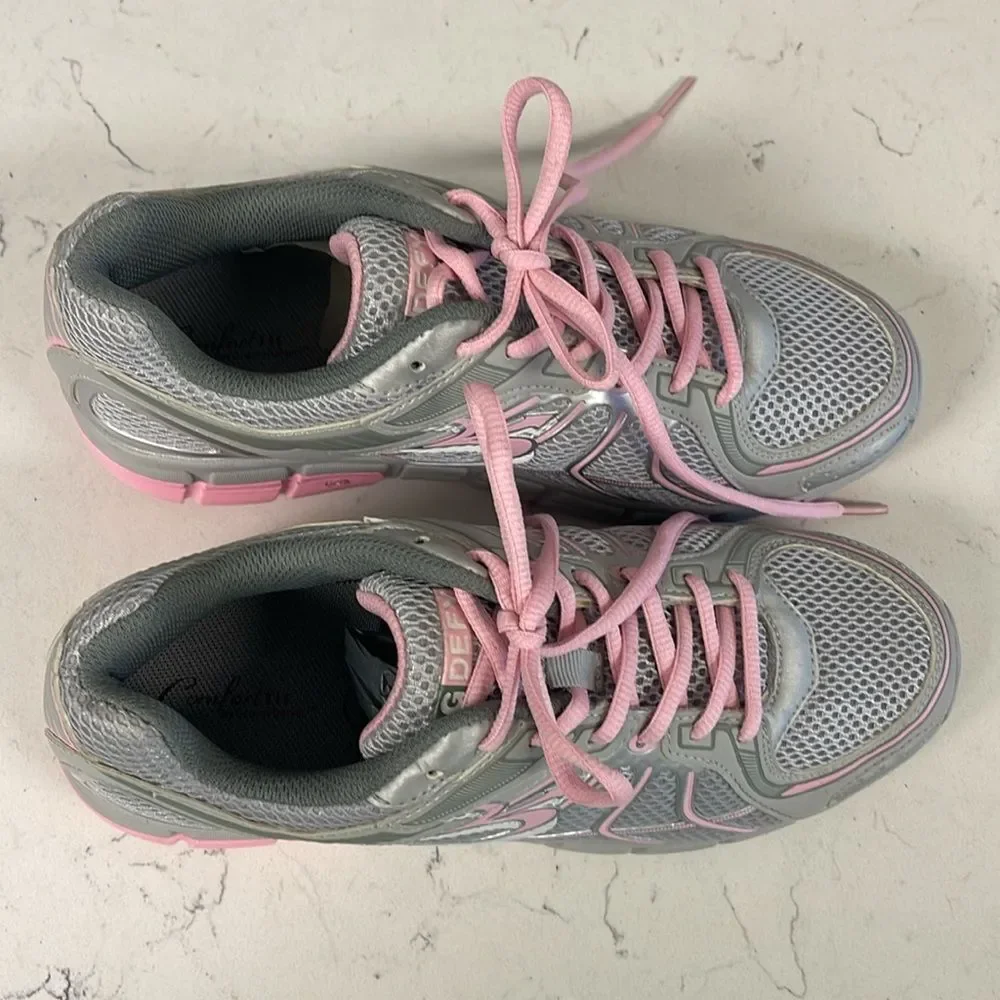 Gravity Defyer Women's G-Defy Super Walk Gray Pink Athletic Shoes 8 US